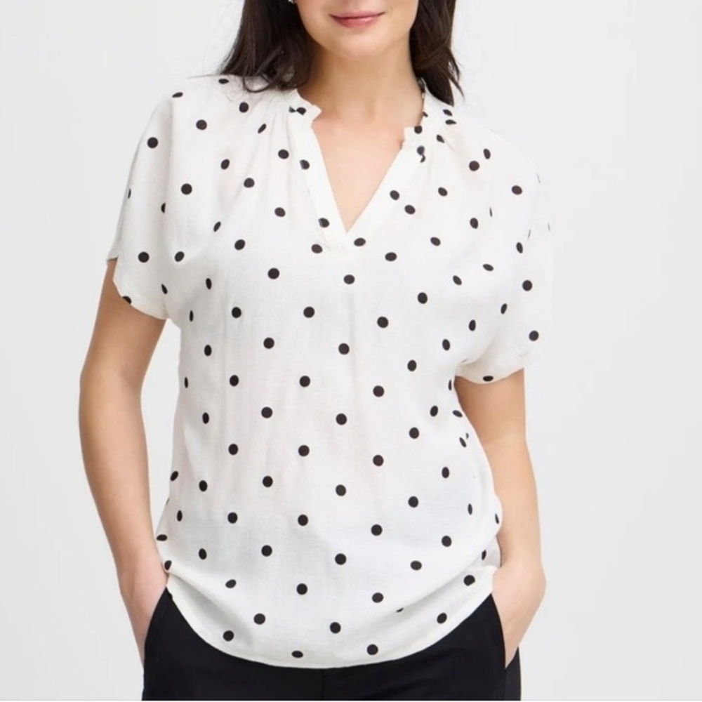 COPY - JACQUELINE DE YOUNG FOR ONLY POLKA DOT BLOUSE SIZE 36